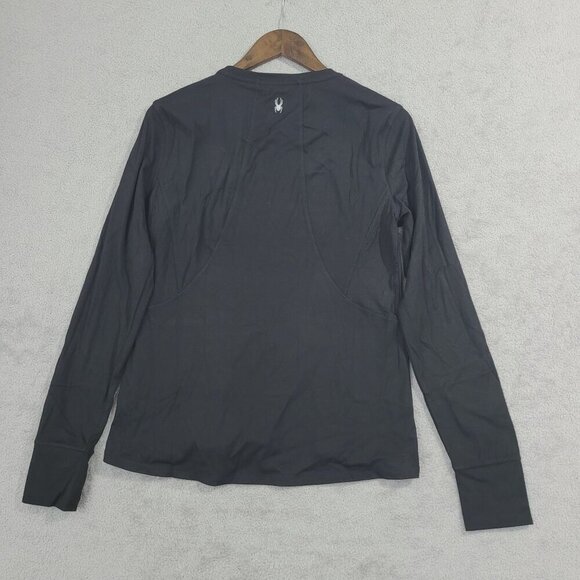 NEW Spyder Active Black Long Sleeve Based Layer Shirt L Women's // 23CT - Picture 2 of 10